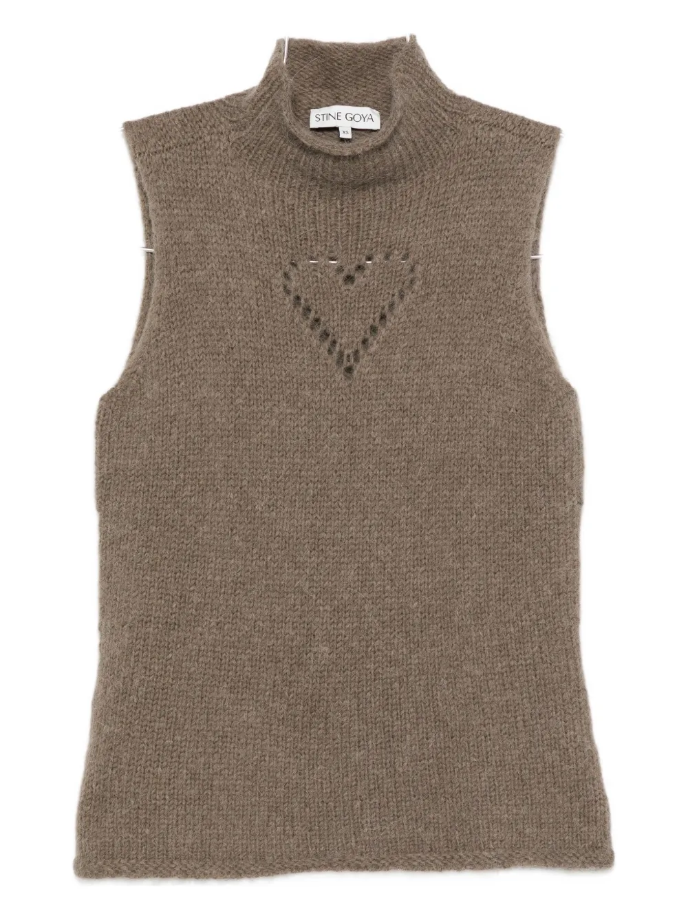 Stine Goya Turtleneck Vest In Brown