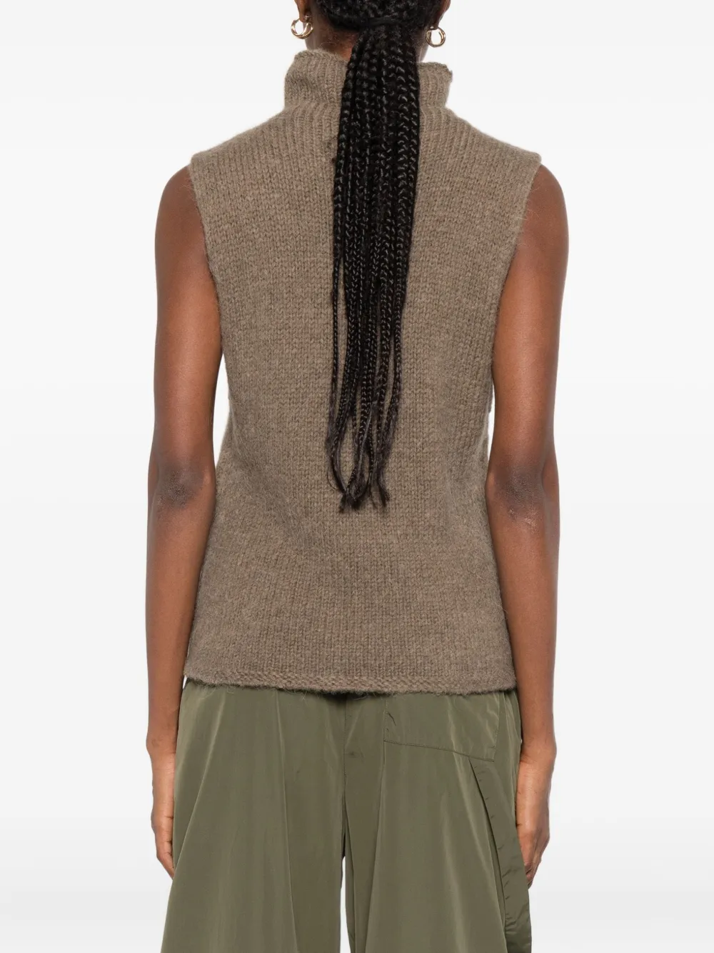 Stine Goya Turtleneck Vest In Brown