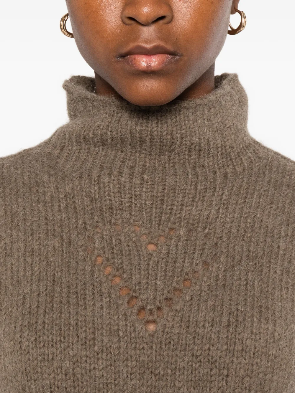 Stine Goya Turtleneck Vest In Brown