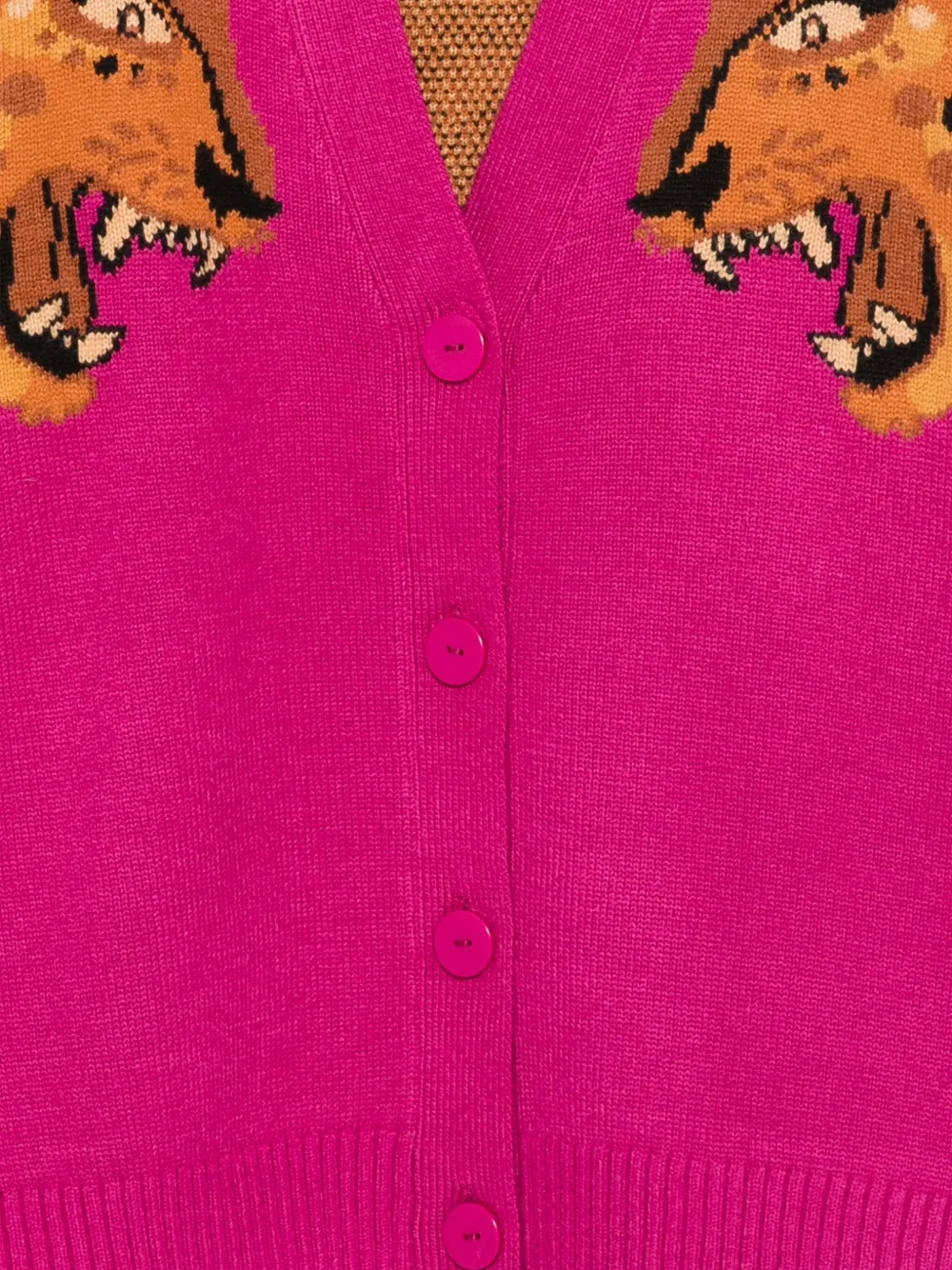 Farm Rio Tiger-motif Cardigan In Pink