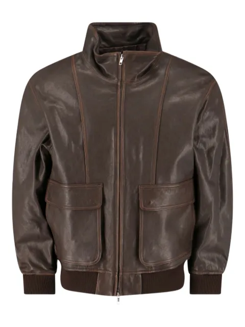 DUNST lambs-leather flap-pocket jacket