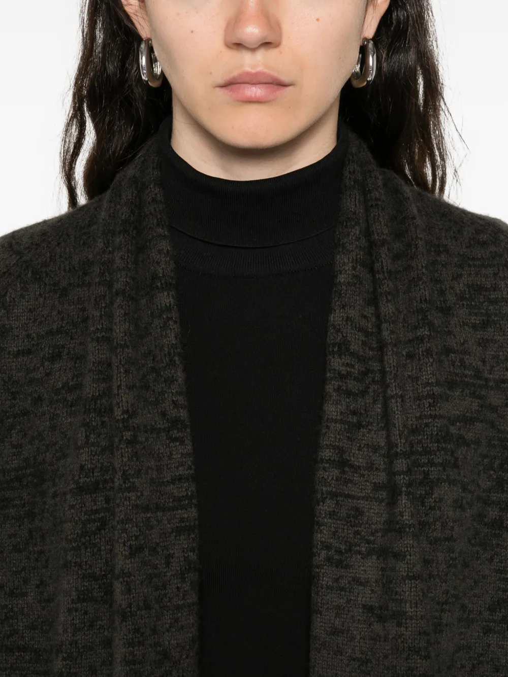 Frenckenberger Open-front Cardigan In Black