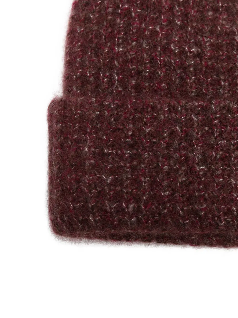Frenckenberger Ribbed Beanie In Brown