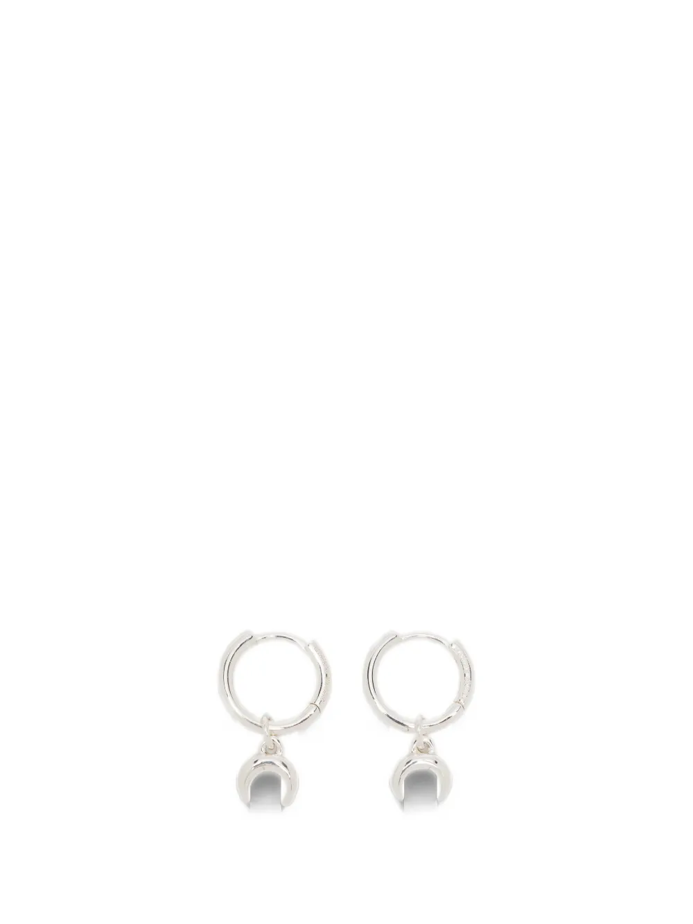 Marine Serre mini-Moon-charm earrings - Argento
