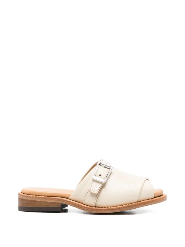 OUR LEGACY Ginza Buckle-strap Sandals in Neutrals