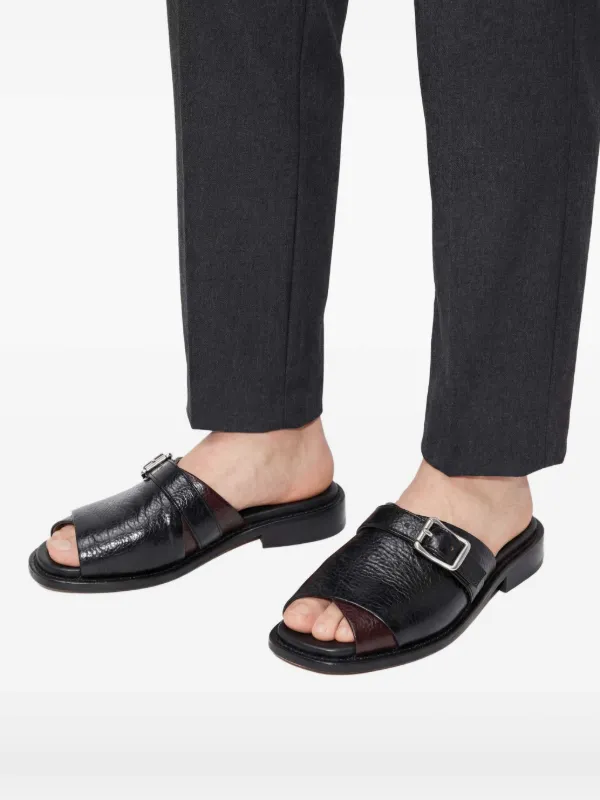 OUR LEGACY Ginza buckle-detail Sandals | Black | FARFETCH