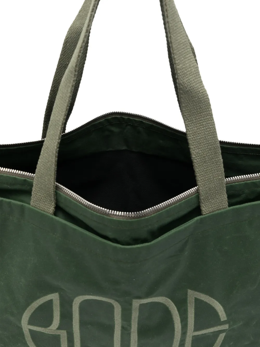 BODE Bolsa Tote De Algodão Encerada Com Zíper | Verde | FARFETCH BR