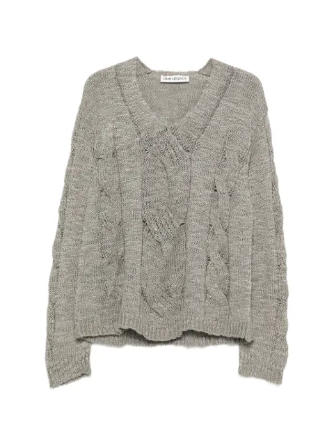 OUR LEGACY 케이블 니트 V넥 스웨터