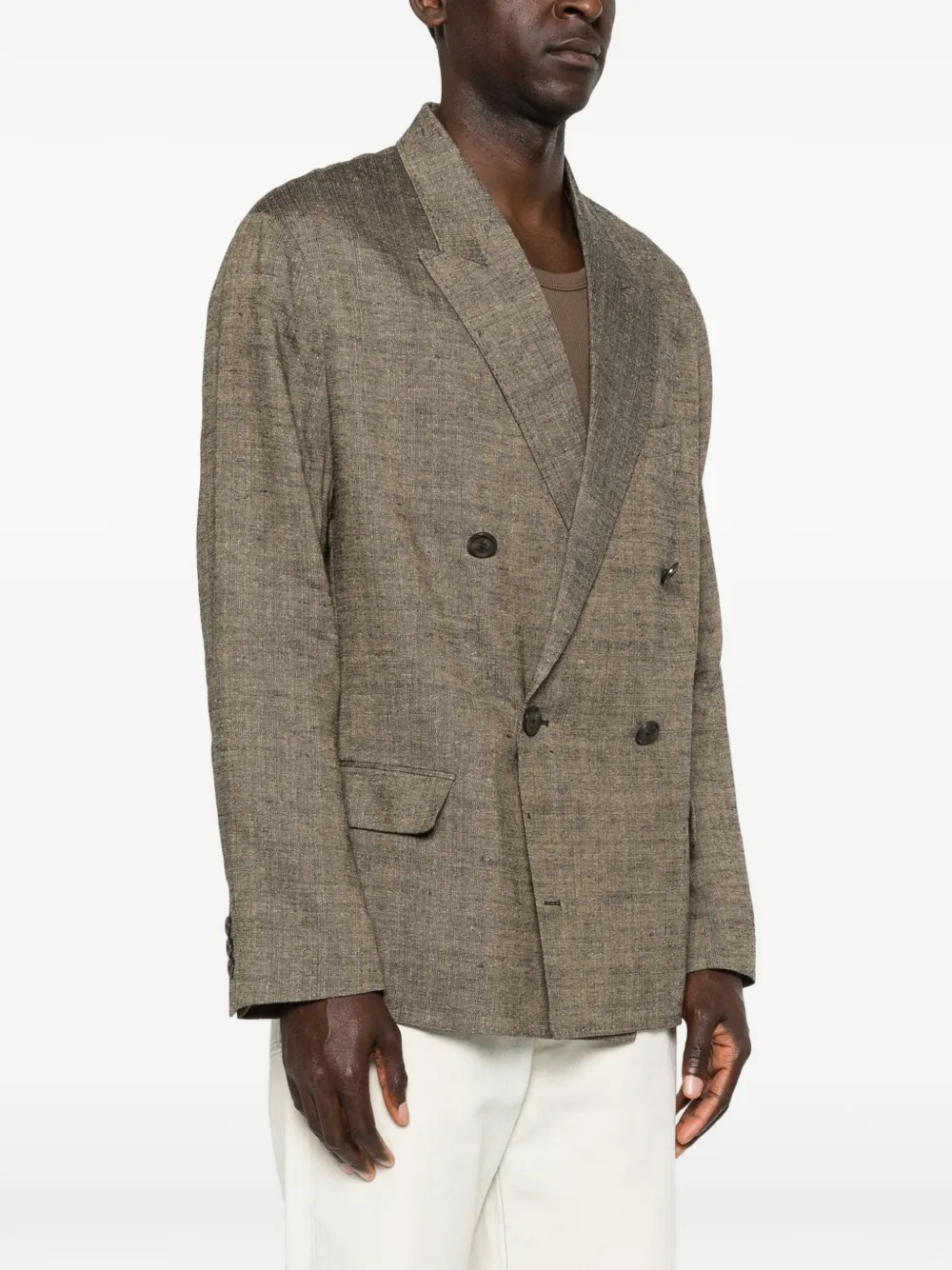OUR LEGACY Halt blazer met dubbele rij knopen Bruin