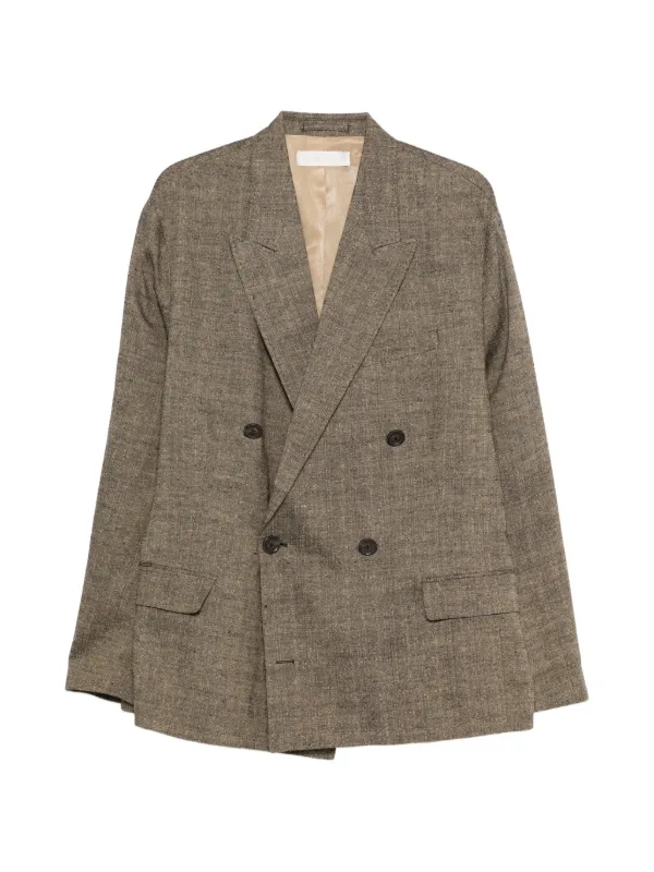 OUR LEGACY Halt Double-breasted Blazer in Brown