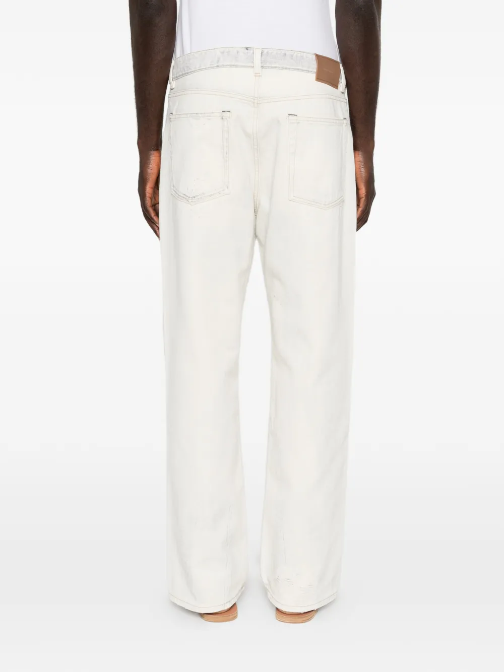 OUR LEGACY Third Cut gerafelde jeans met wijde pijpen Wit