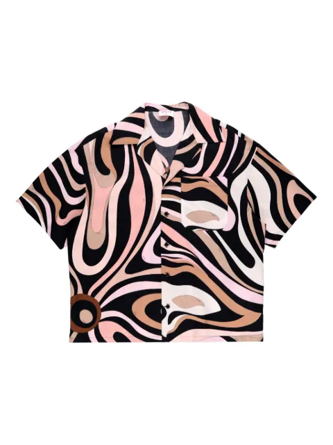 PUCCI Marmo patterned bowling shirt