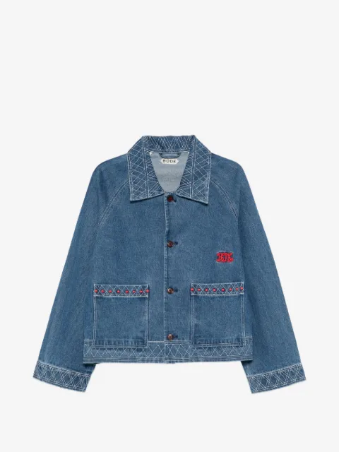 BODE embroidered denim jacket