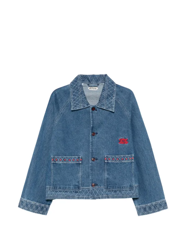 c*o様 BODEデニム刺繍ジャケット BODE エンブロイダリー デニムジャケット | ブルー | FARFETCH JP