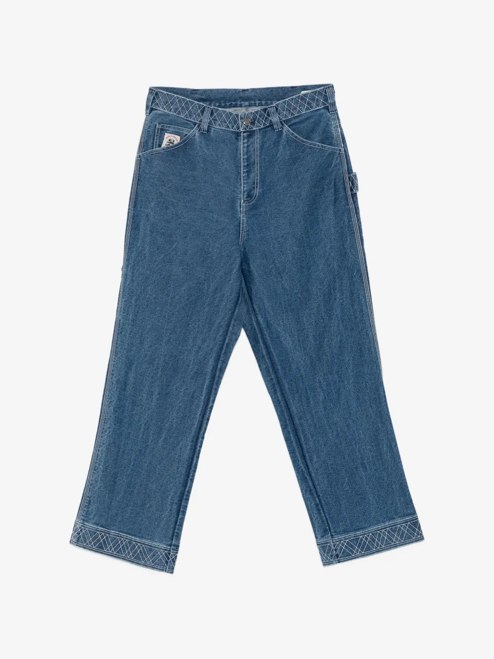 BODE embroidered trousers | Blue | Image 1