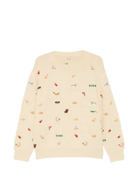 BODE animal-embroidery sweater