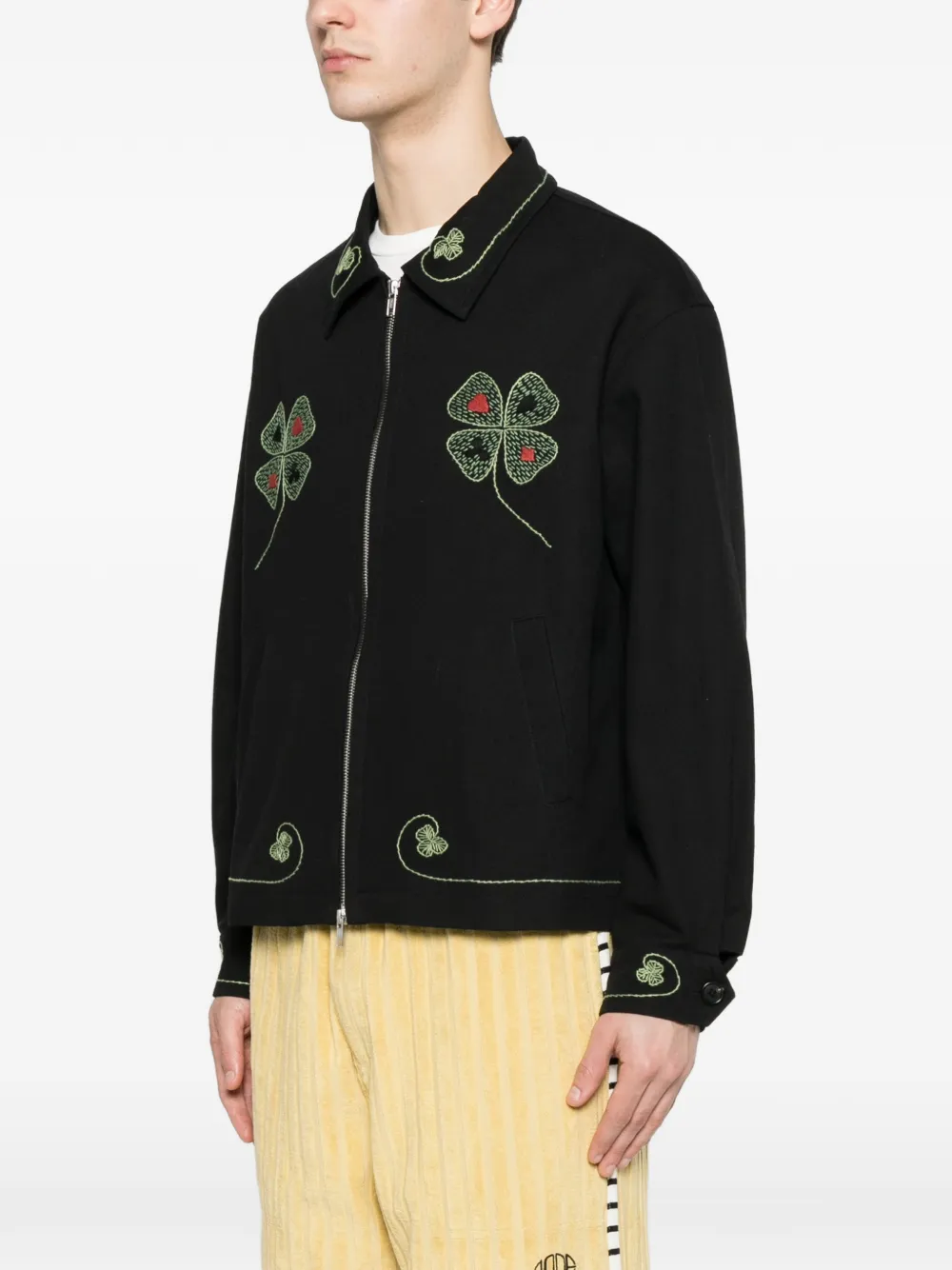  Bode Lucky Draw Embroidered Jacket - Black 