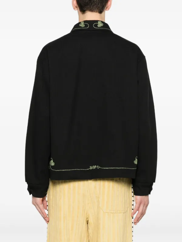BODE Lucky Draw Embroidered Jacket | Black | FARFETCH