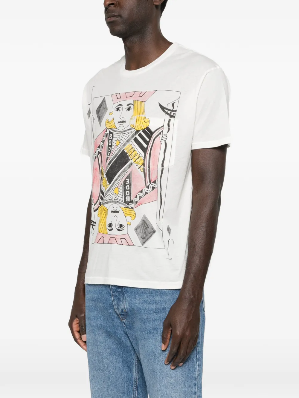  Bode Jack Diamonds Pocket T-shirt - White 