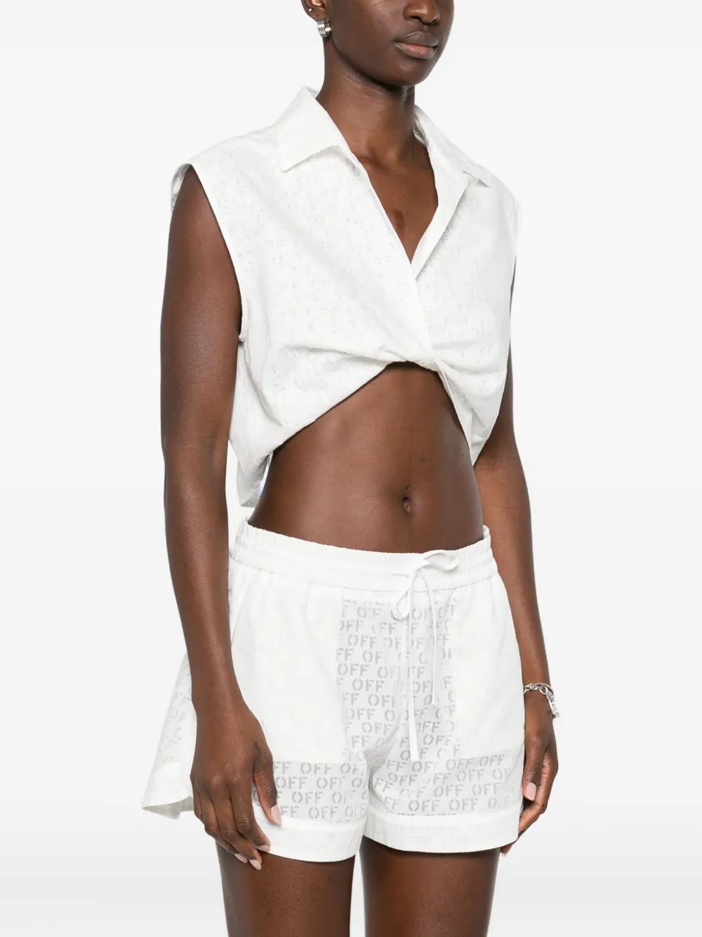 Off-White Tanktop met V-hals Wit