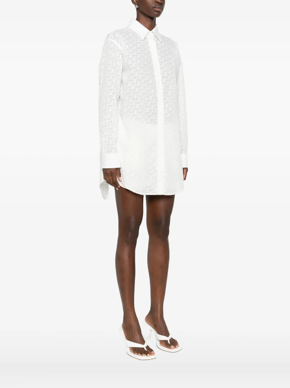 Off-white Patterned Shirt In White