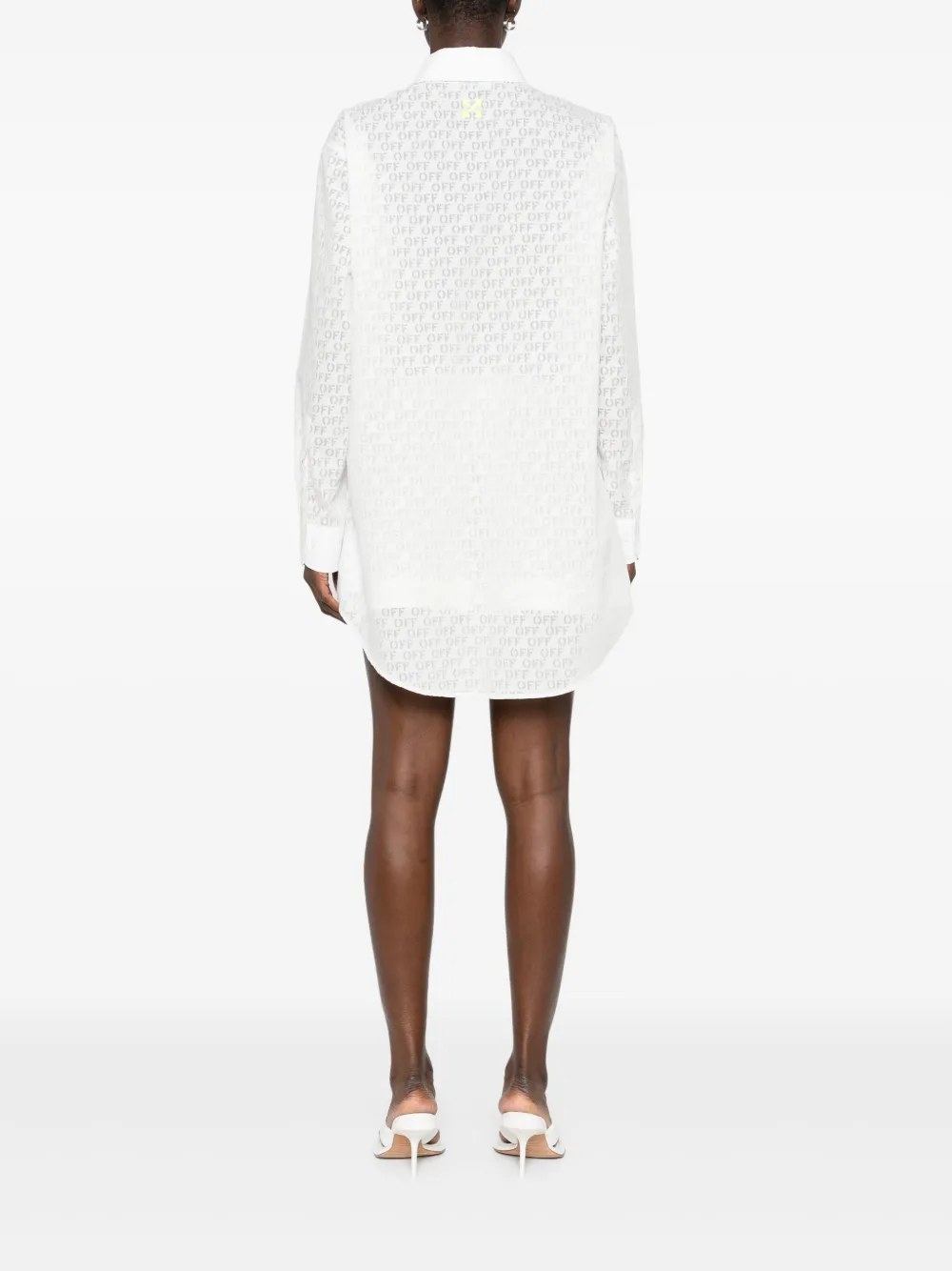 Off-White Blouse met patroon 0118 WHITE