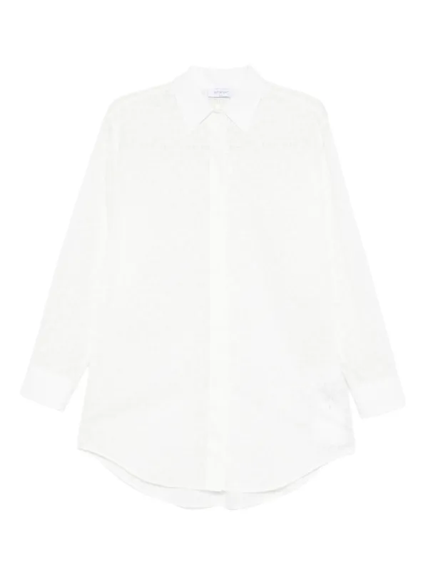 Off-White Patterned Shirt in 0118 WHITE