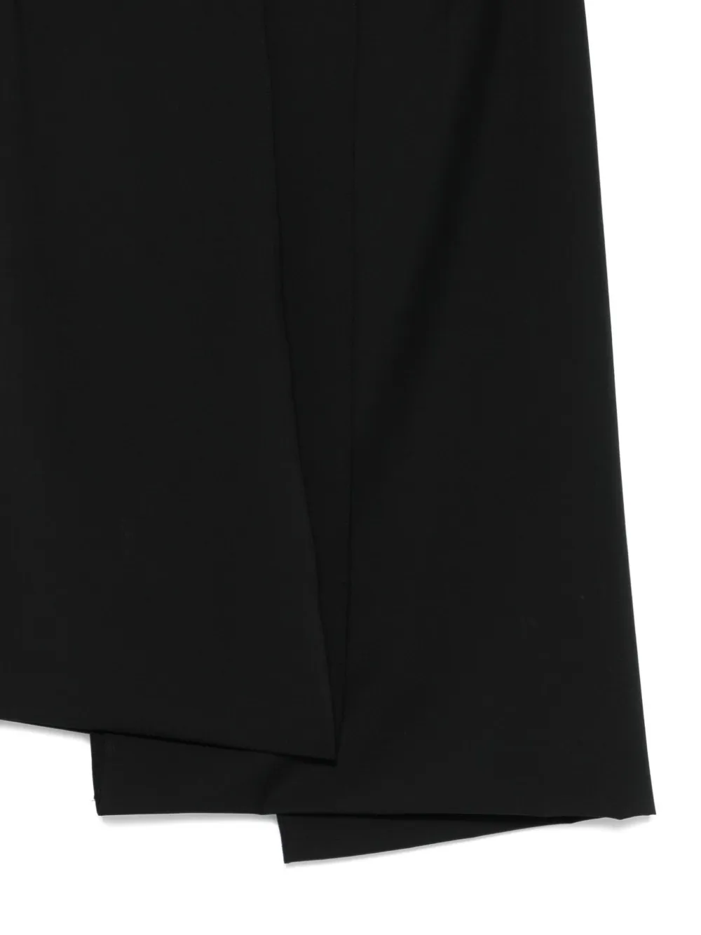 Tibi Asymmetrical Wool Skirt In Black