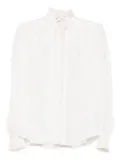 Chloé ruffled jacquard blouse - White