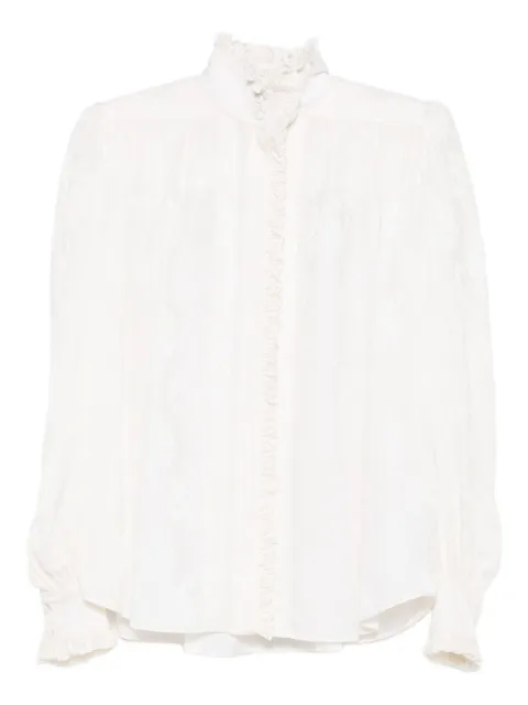 Chloé ruffled jacquard blouse