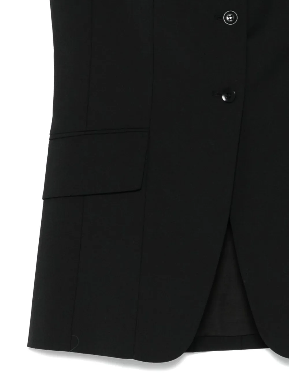 Tibi V-neck Waistcoat In Black