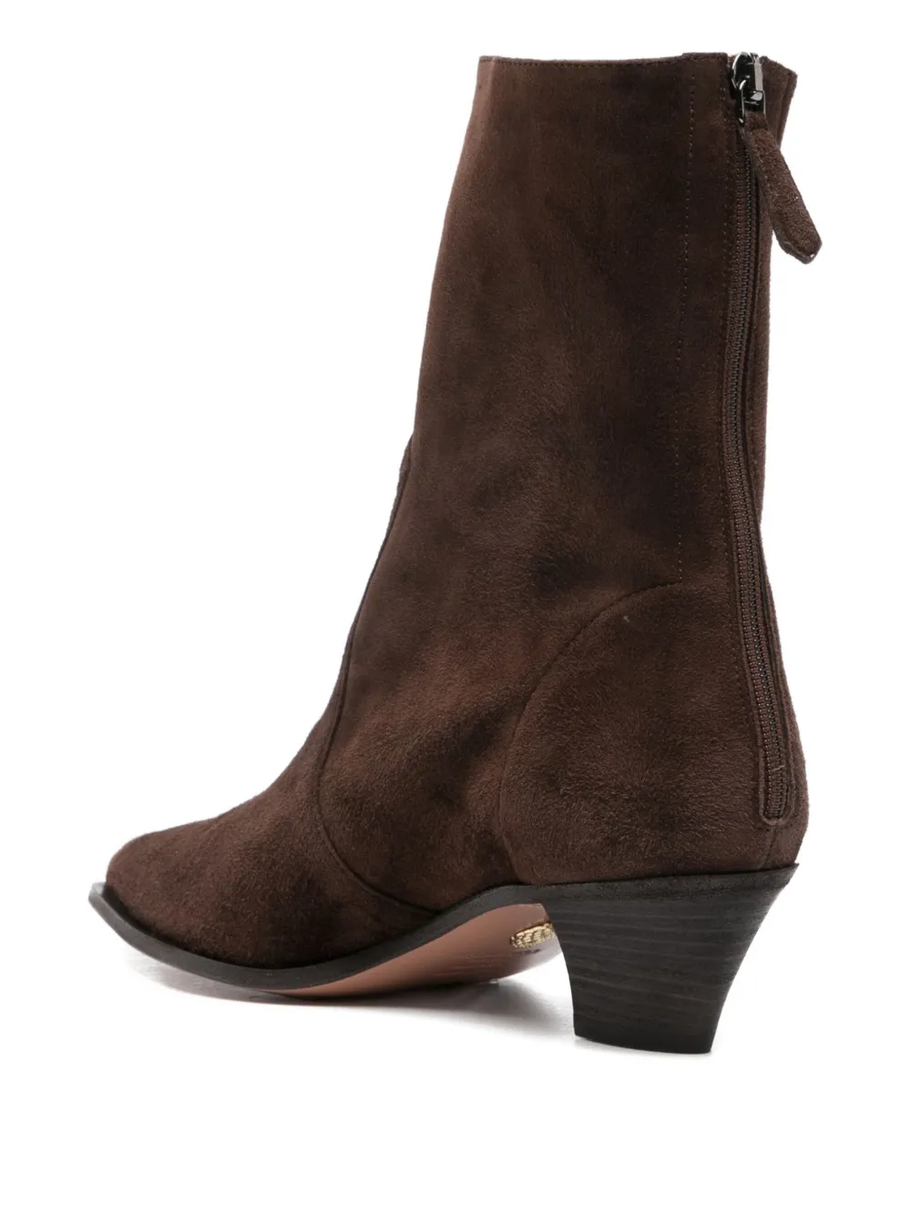 Aquazzura Brunswick Suede Ankle Boots In Brown