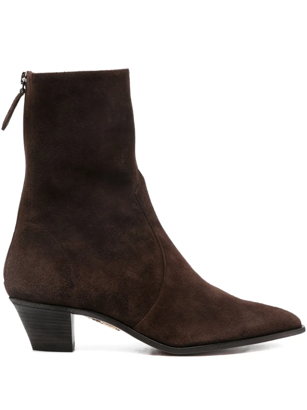 Aquazzura Brunswick Suede Ankle Boots In Brown