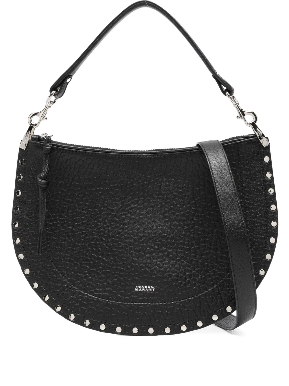 Isabel Marant Oskan Studded Shoulder Bag In Black