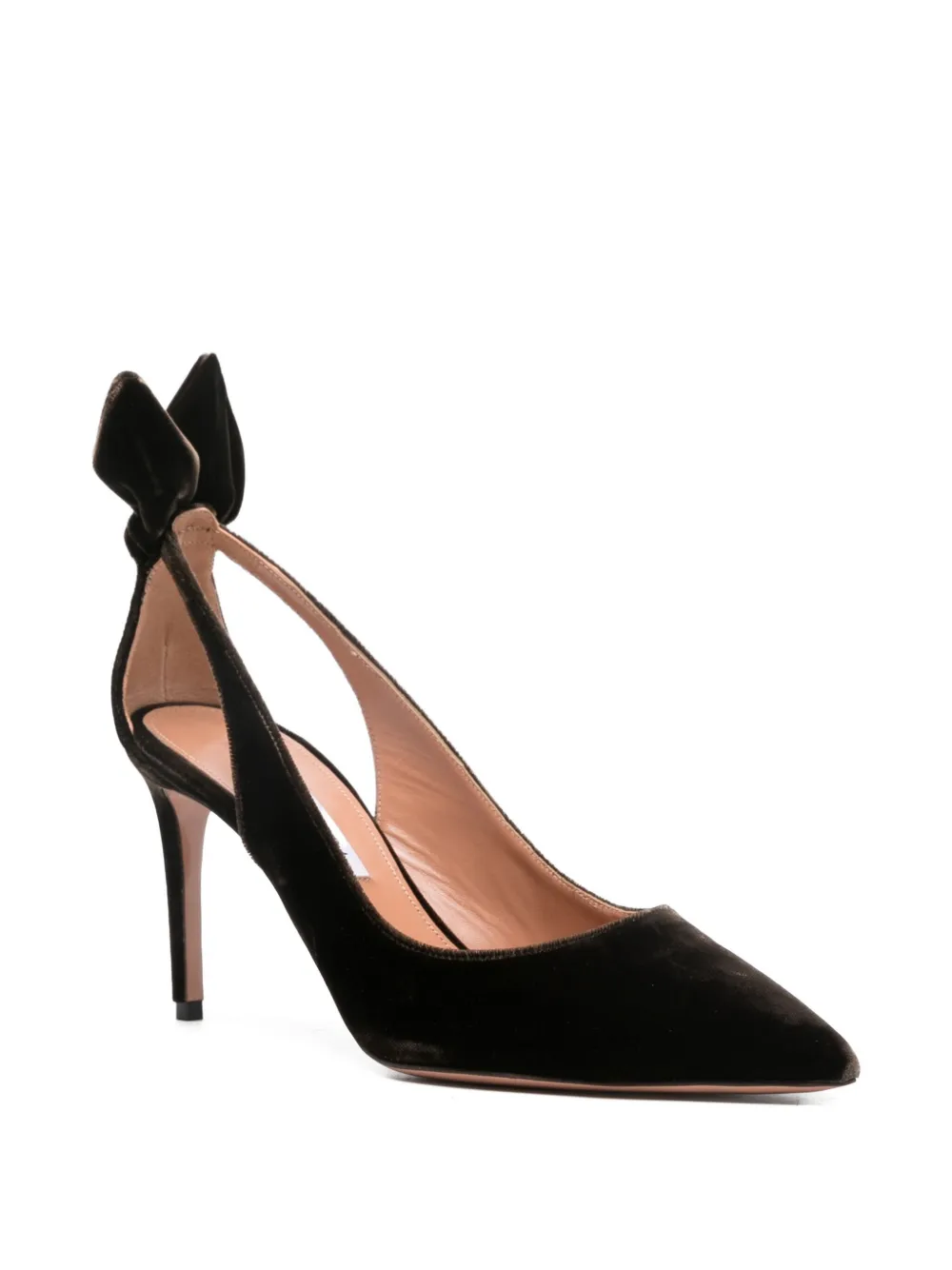 Aquazzura 85 mm pumps met strik Zwart