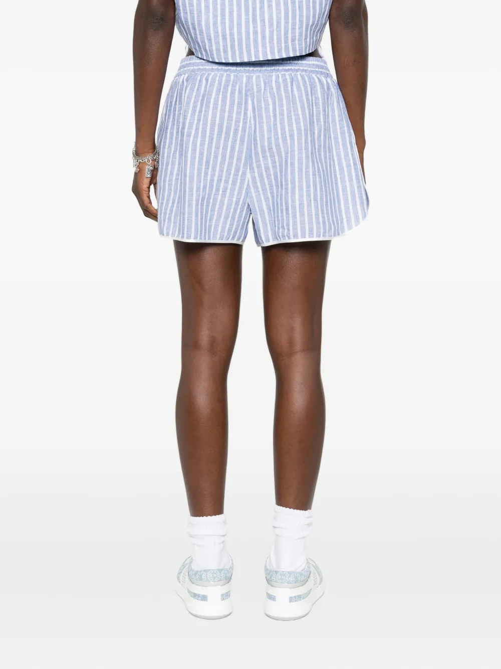 Off-White Gestreepte shorts Blauw