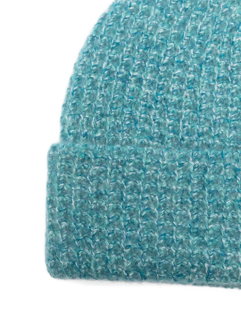 Frenckenberger Ribbed Beanie In Blue