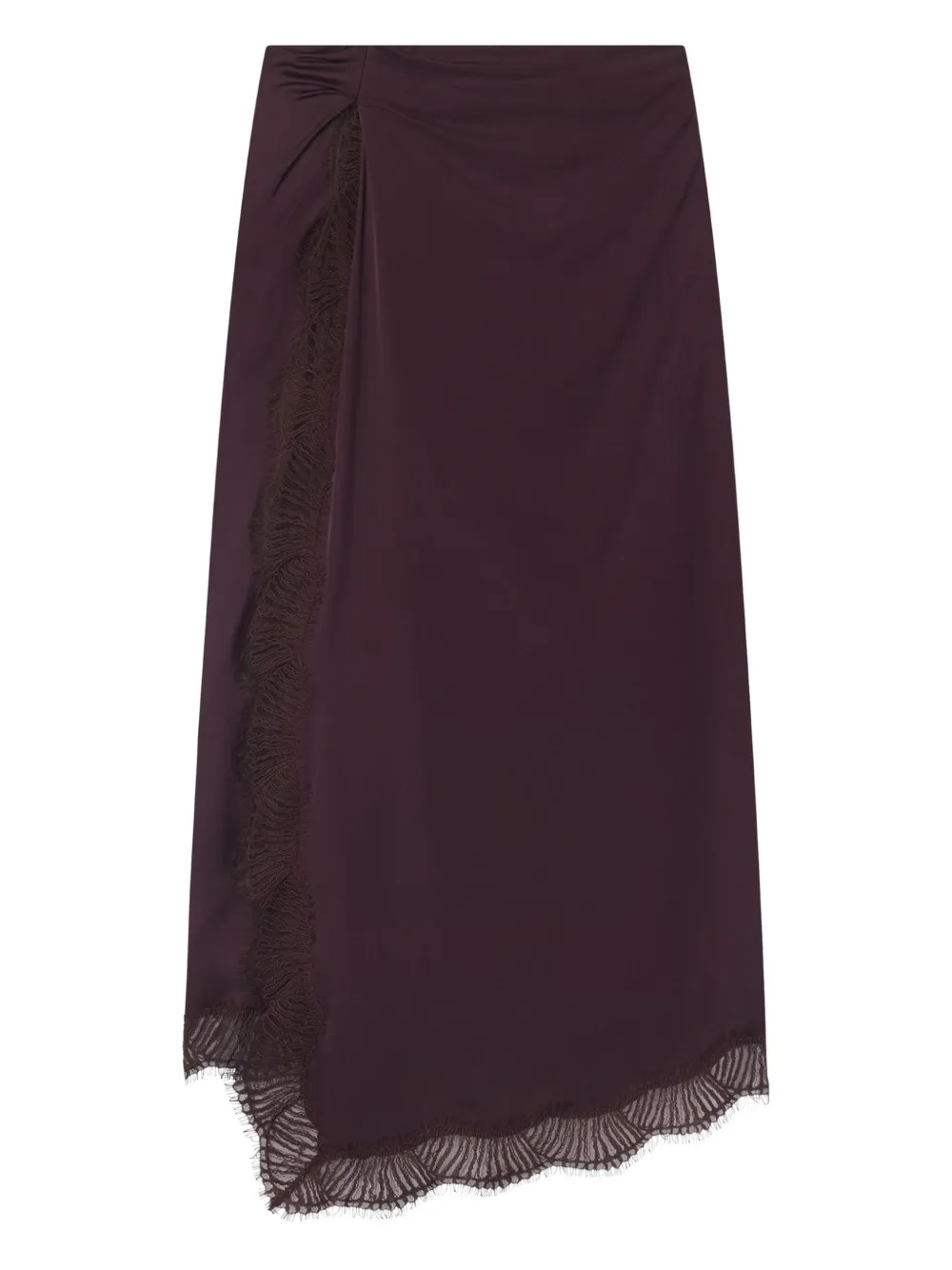 A.l.c Bella Lace-trim Asymmetric Skirt In Purple