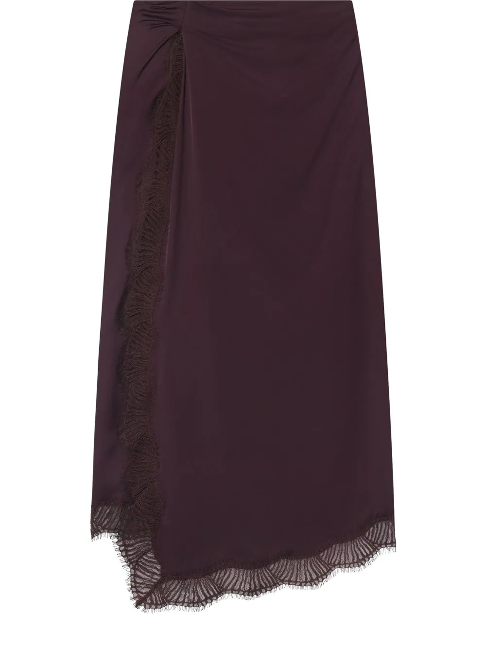 A.l.c Bella Lace-trim Asymmetric Skirt In Purple
