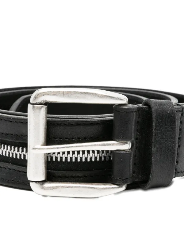 OUR LEGACY Zipped Leather Belt | Black | FARFETCH