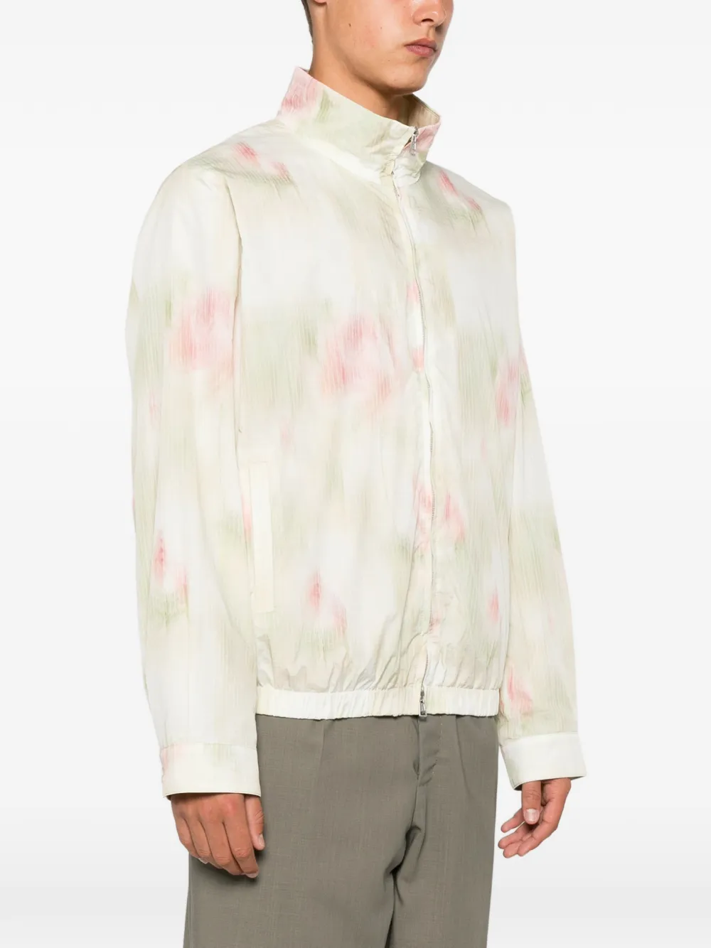 OUR LEGACY Casino ripstop jack met bloemenprint Beige