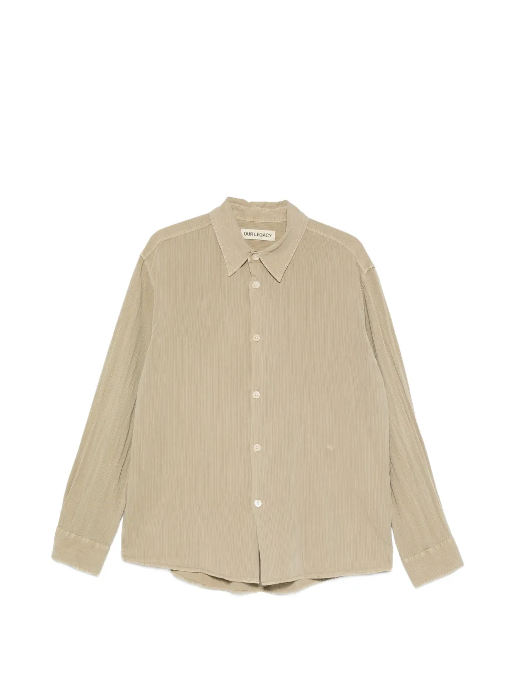OUR LEGACY Beyond crinkled-finish shirt - Grün