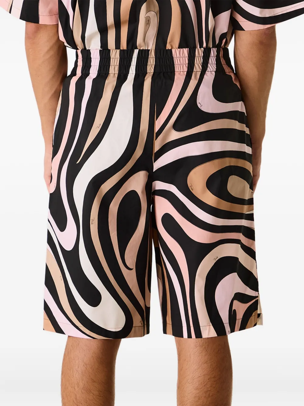 PUCCI Marmo elastische basketbalshorts Zwart
