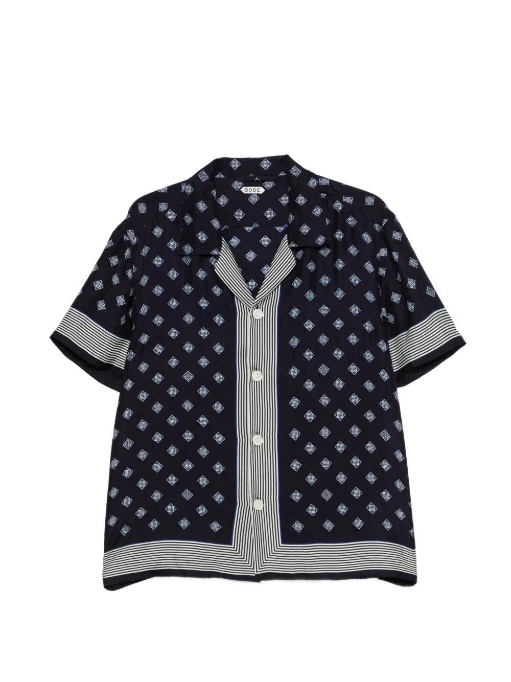 BODE Foyer Diamond shirt - Blau