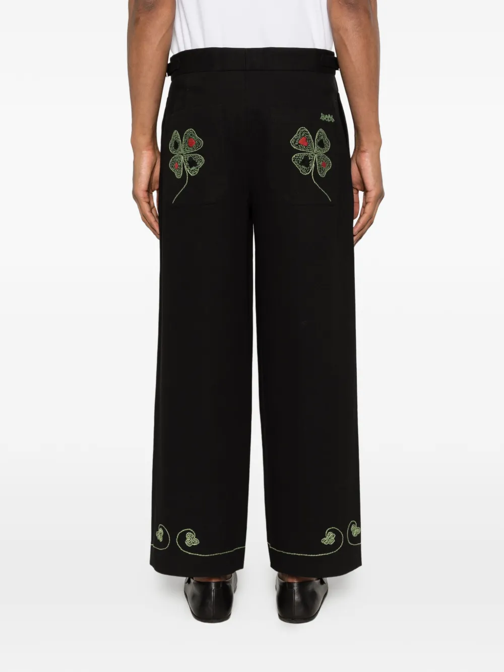 BODE Lucky Draw broek met borduurwerk Zwart