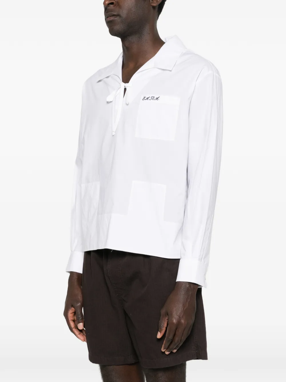  Bode Maze Long Sleeve Shirt - White 