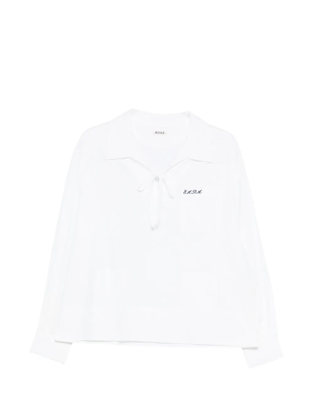 BODE maze long sleeve shirt - Bianco