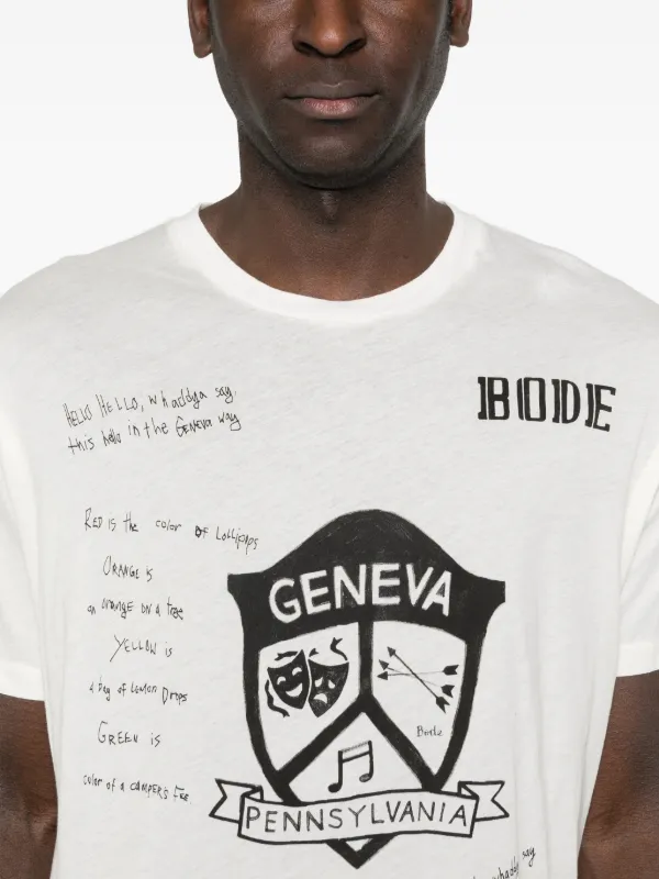 BODE Camp Crest graphic-print T-shirt | White | FARFETCH