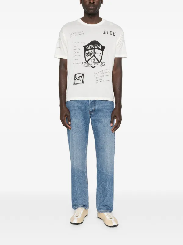 BODE Camp Crest graphic-print T-shirt | White | FARFETCH