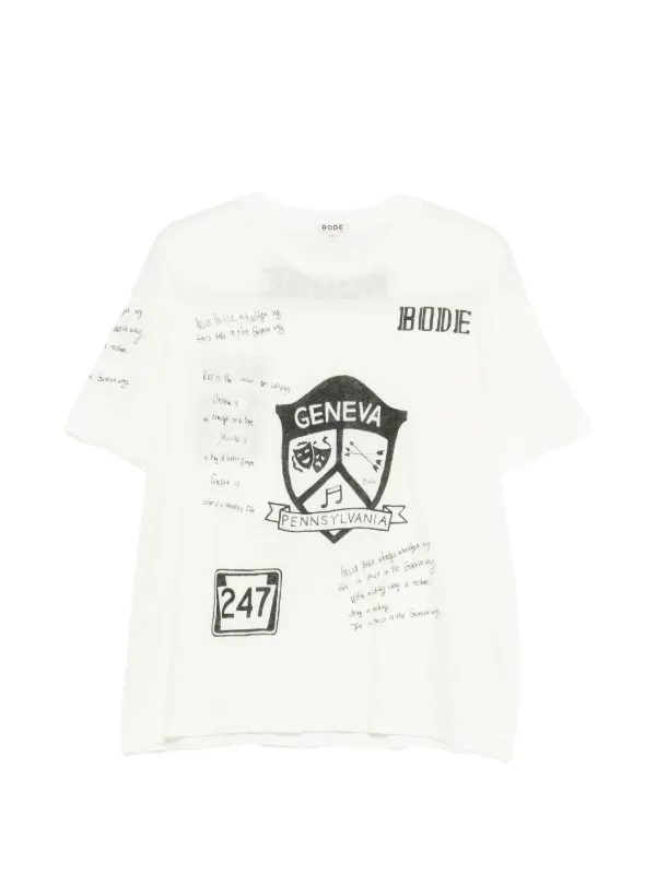 BODE Camp Crest graphic-print T-shirt | White | FARFETCH